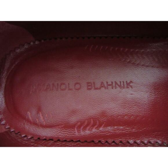 MANOLO BLAHNIK Rare Bold Color Block Geometric Embroidery 10 Slip On Loafers main image 11